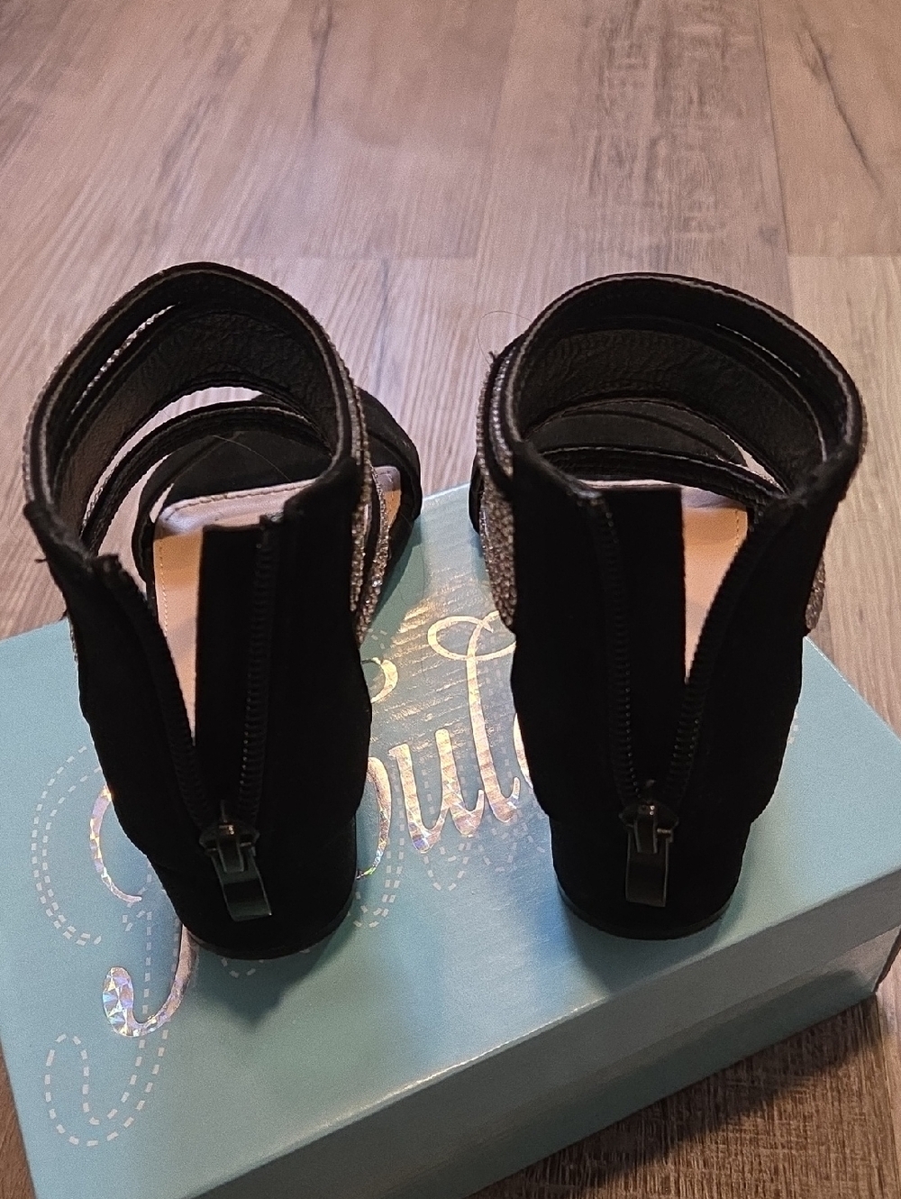 Girls Rhinestones Block Heels - Picture 3 of 6